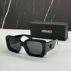 NEW VE4473U GB1/87 BLACK SQUARE WOMEN SUNGLASSES VERSACE MOD 4473-U  GB1/87
